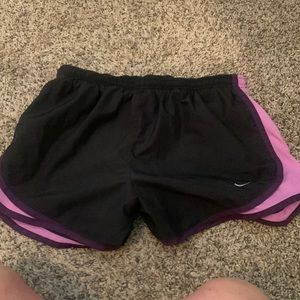 Black and purple gently used Nike shorts